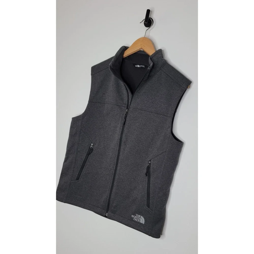 The North Face Vest Men's Size Small Gray Windwall Soft-Shell Full Zip